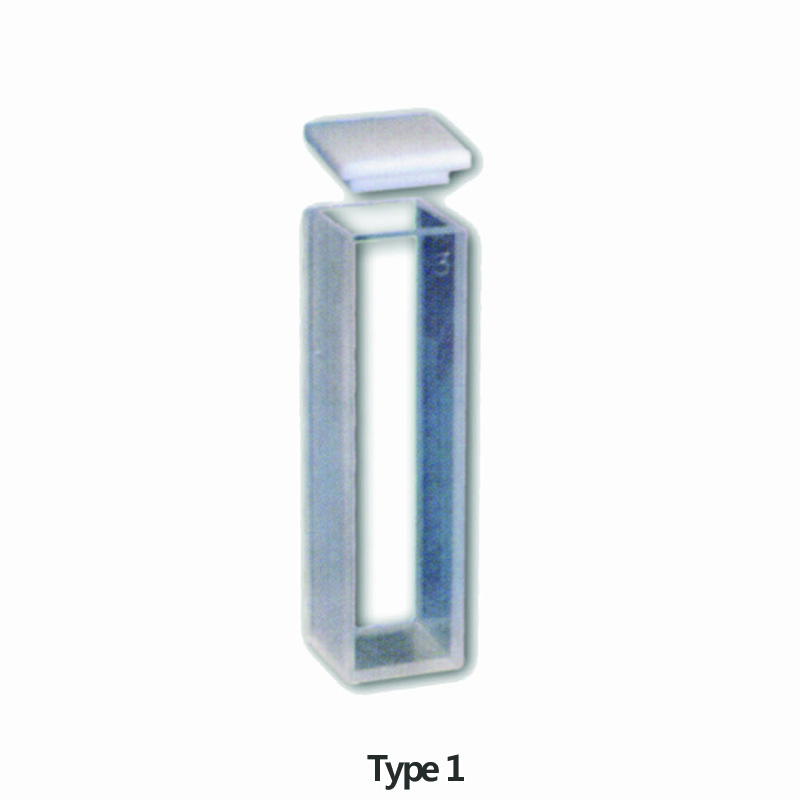 경제형 흡광 셀, 2면 투명Absorption CellUV Quartz, Cover5mm, 1.7ml Model: 1UV-5